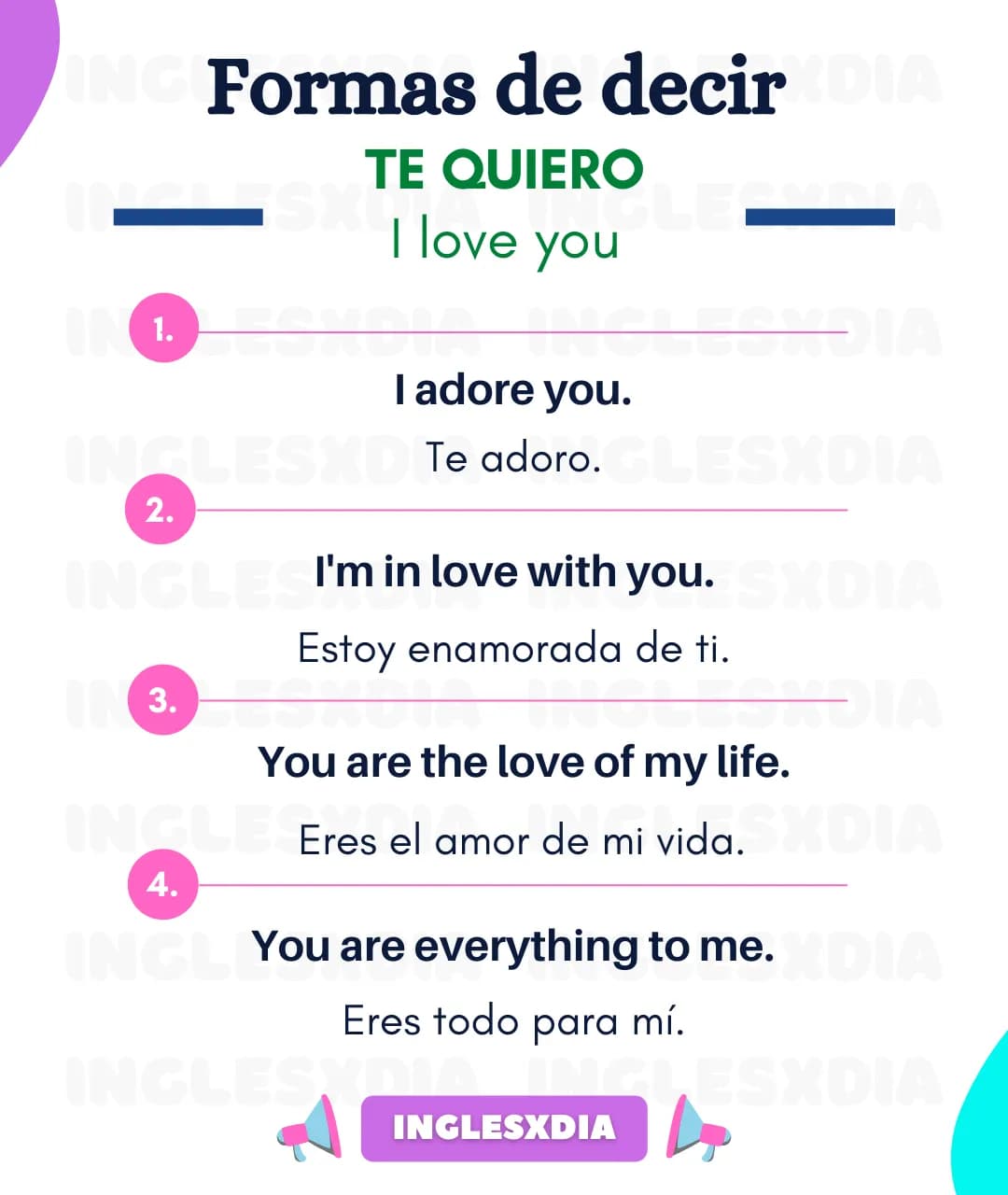 Formas De Decir Te Quiero En Ingles