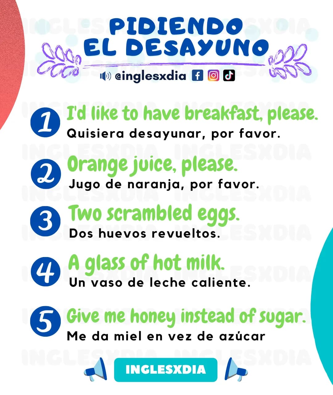 Pedir el Desayuno