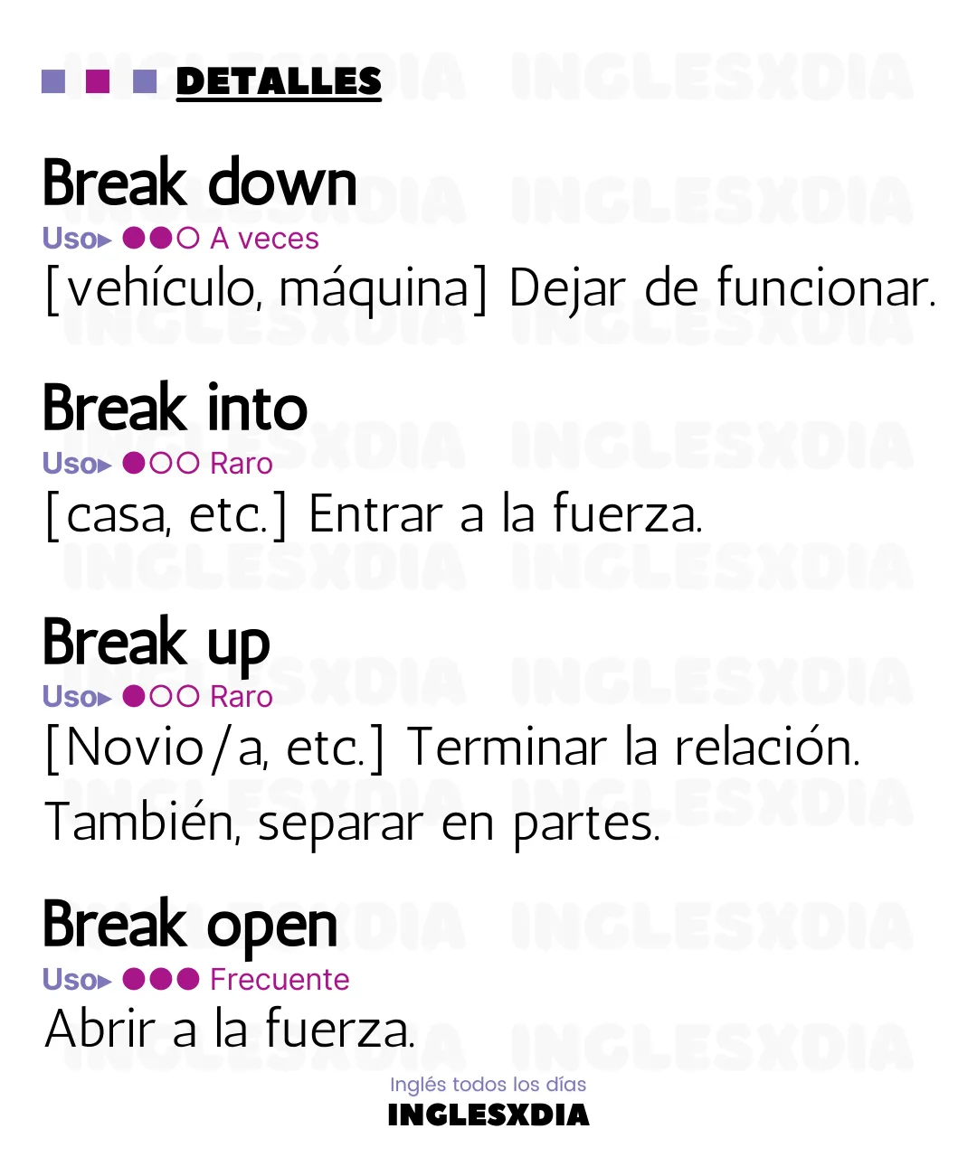 Phrasal verb Break (286)