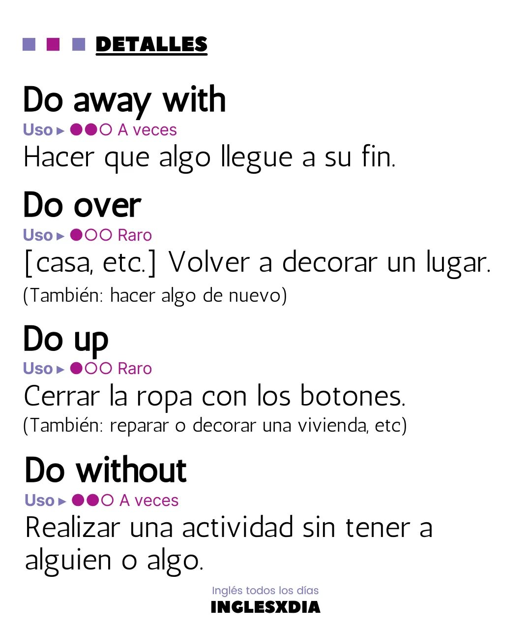 Phrasal verb Do (351)