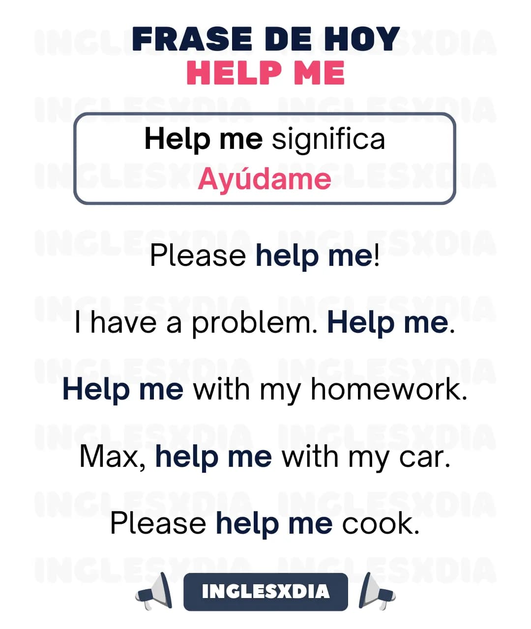 Oraciones con Help me