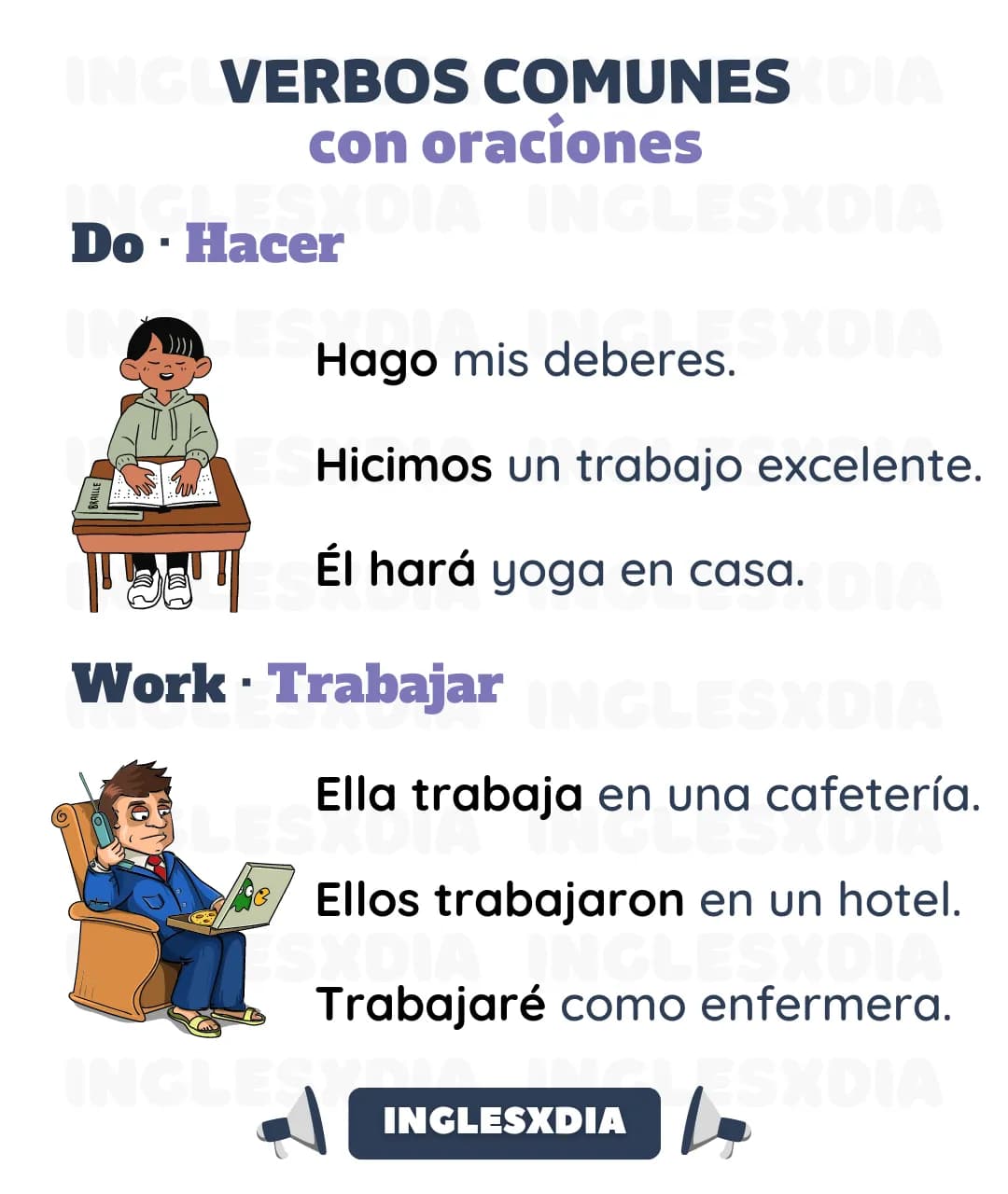 Tiempos verbales: do/work