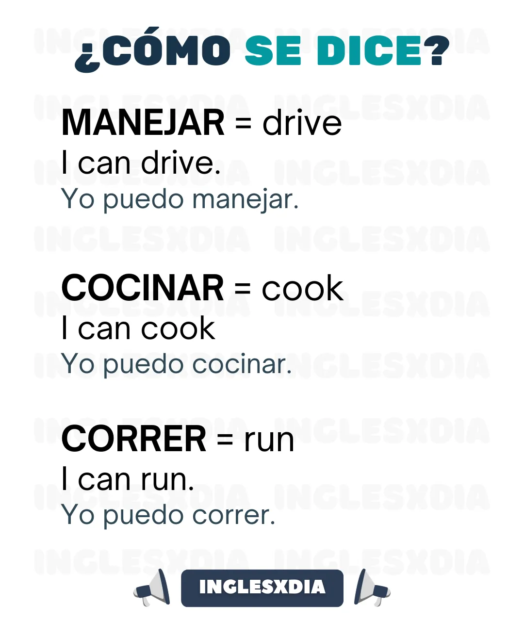 Expresiones con I can (2388)