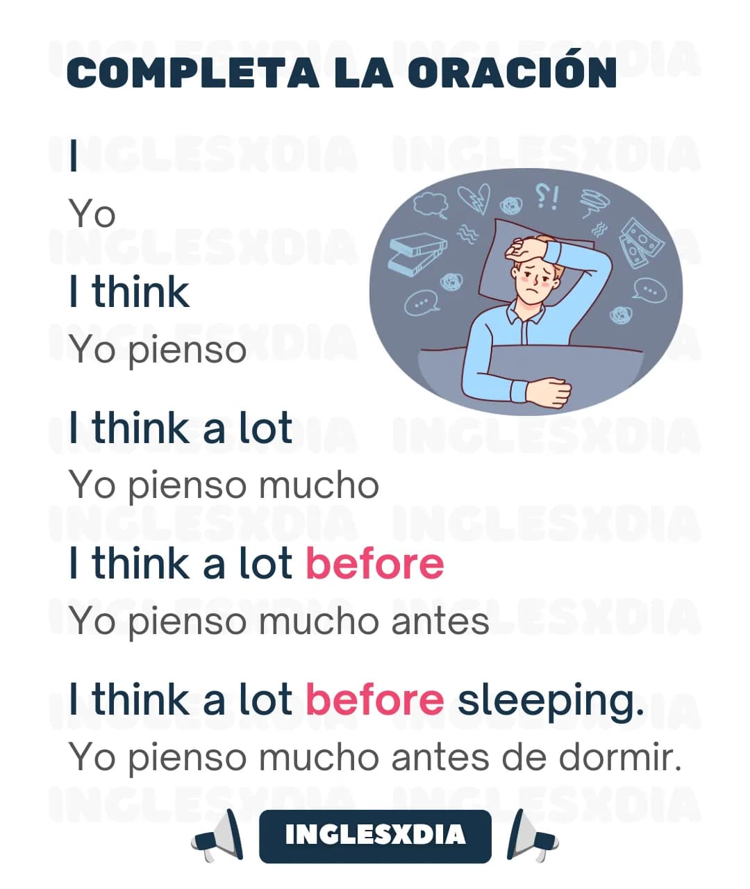 Oración: I think ...