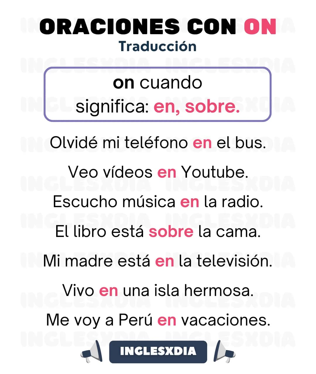 Oraciones con On (2582)