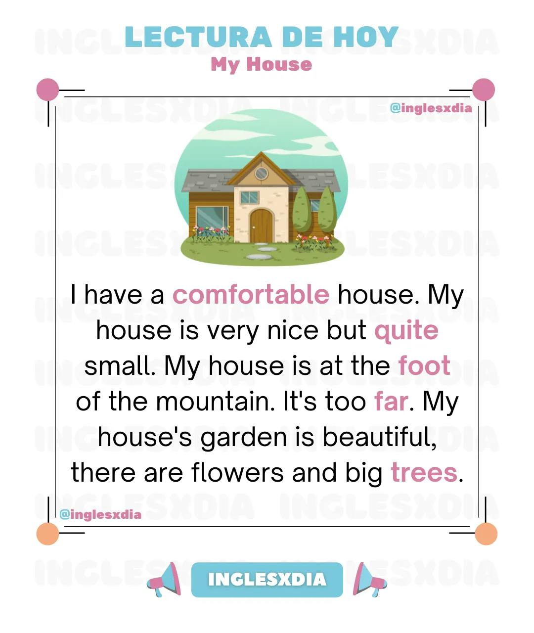 Curso de inglés en línea: Lectura corta · My house
