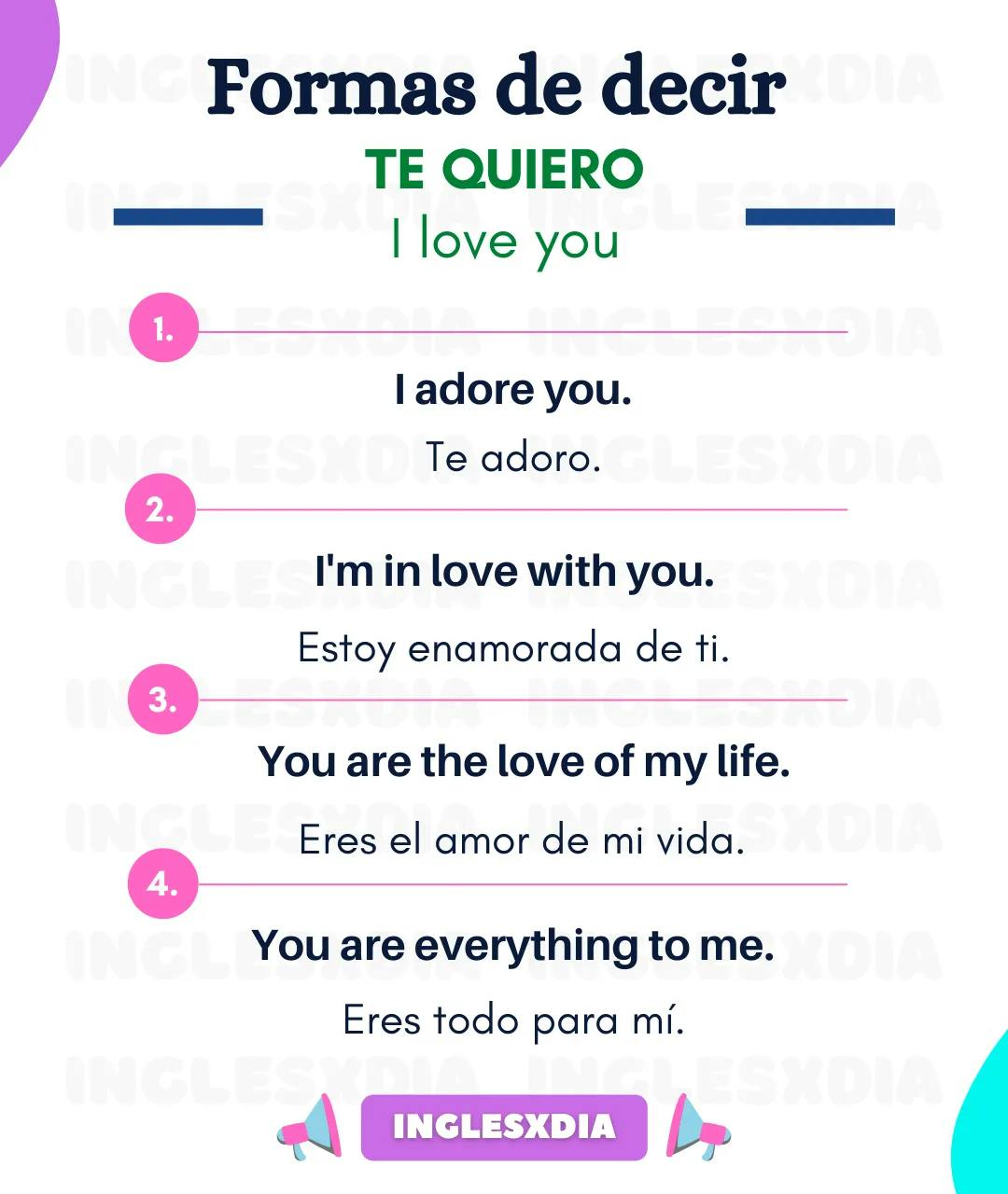 Curso de inglés en línea: formas de decir te quiero en inglés