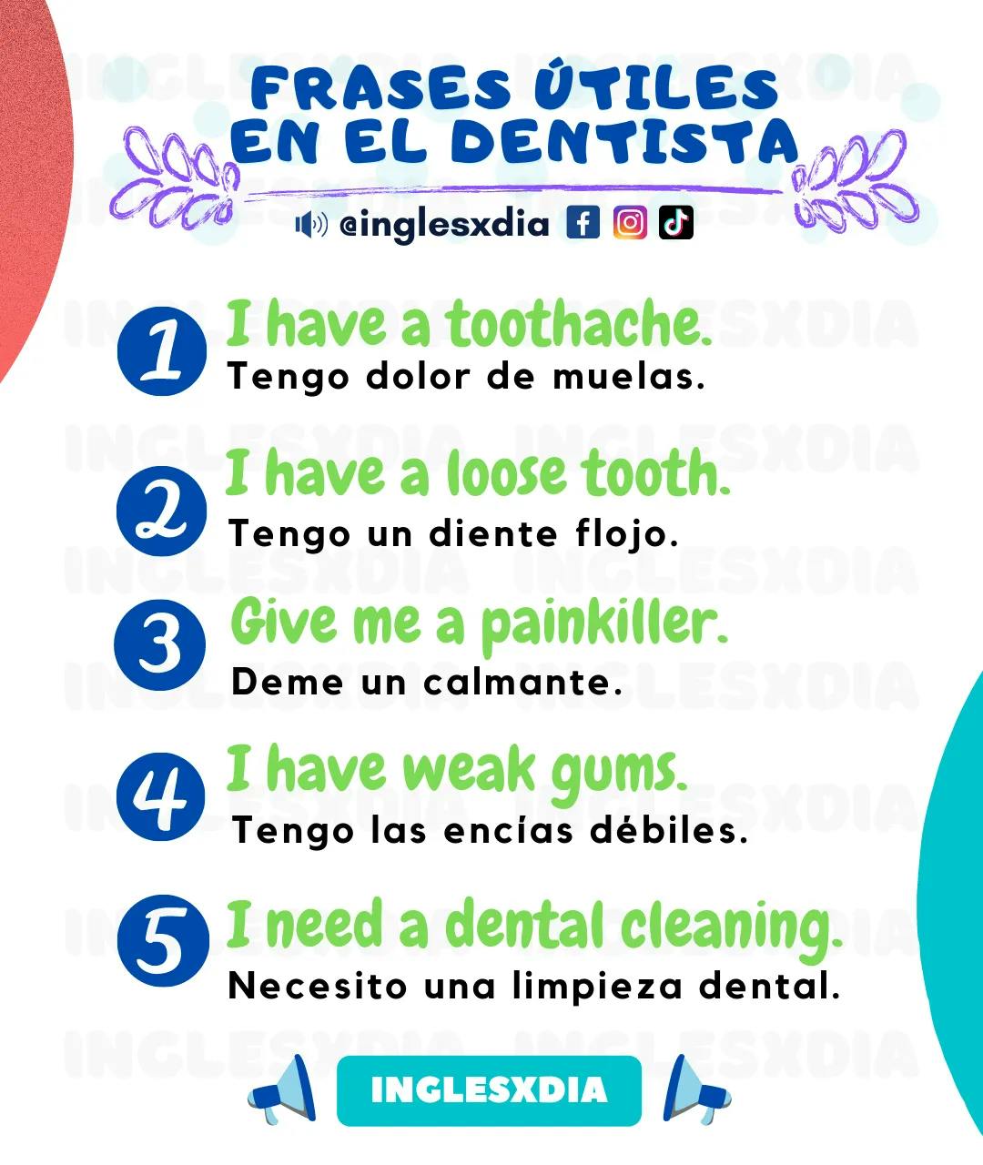Curso de inglés en línea: frases en inglés para ir al dentista