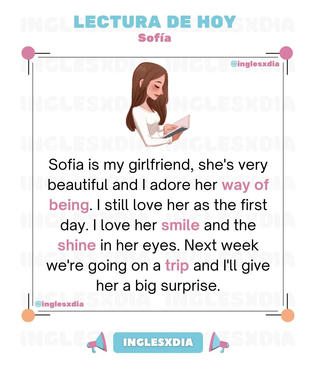 Curso de inglés en línea: Lectura corta · My girlfriend Sofía