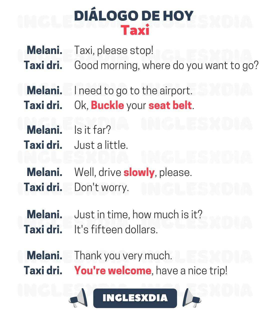 Curso de inglés en línea: conversación en el taxi