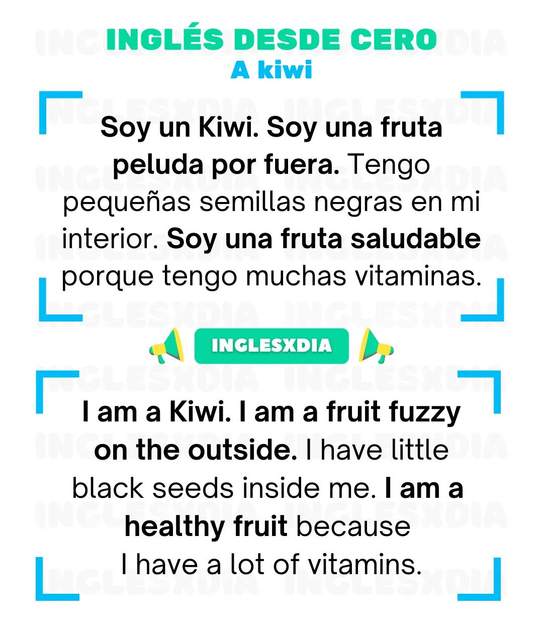 Curso de inglés en línea: Lectura básica · A kiwi