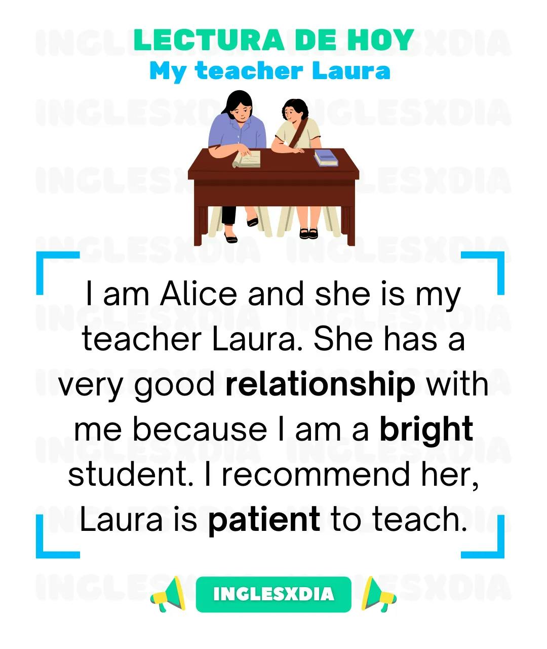 Curso de inglés en línea: Lectura básica · My teacher Laura