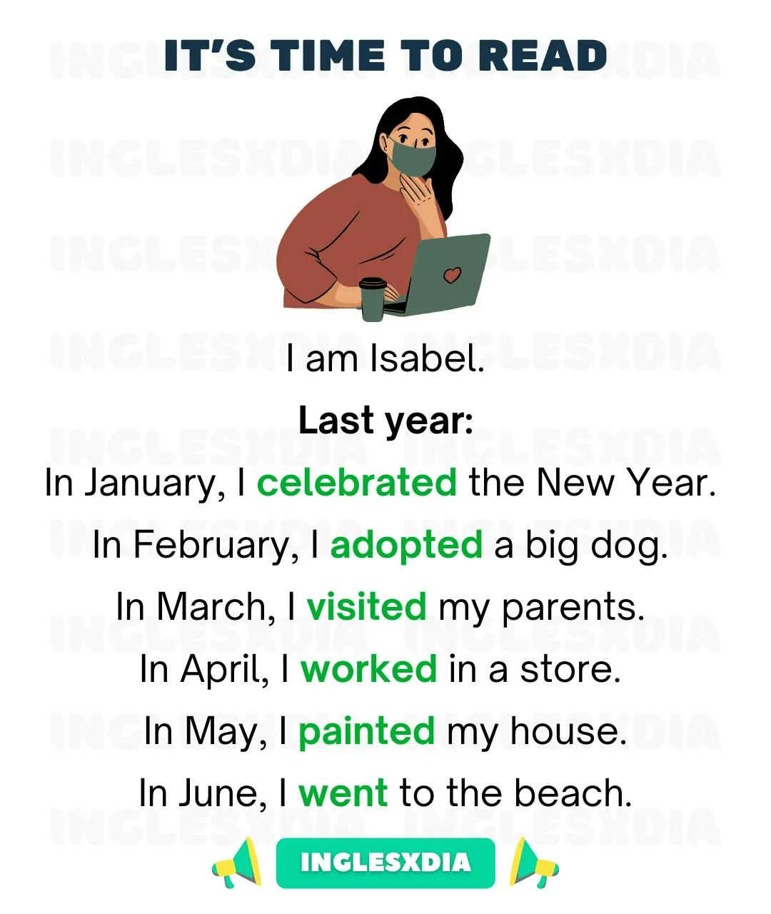 Curso de inglés en línea: Lectura básica · I am Isabel