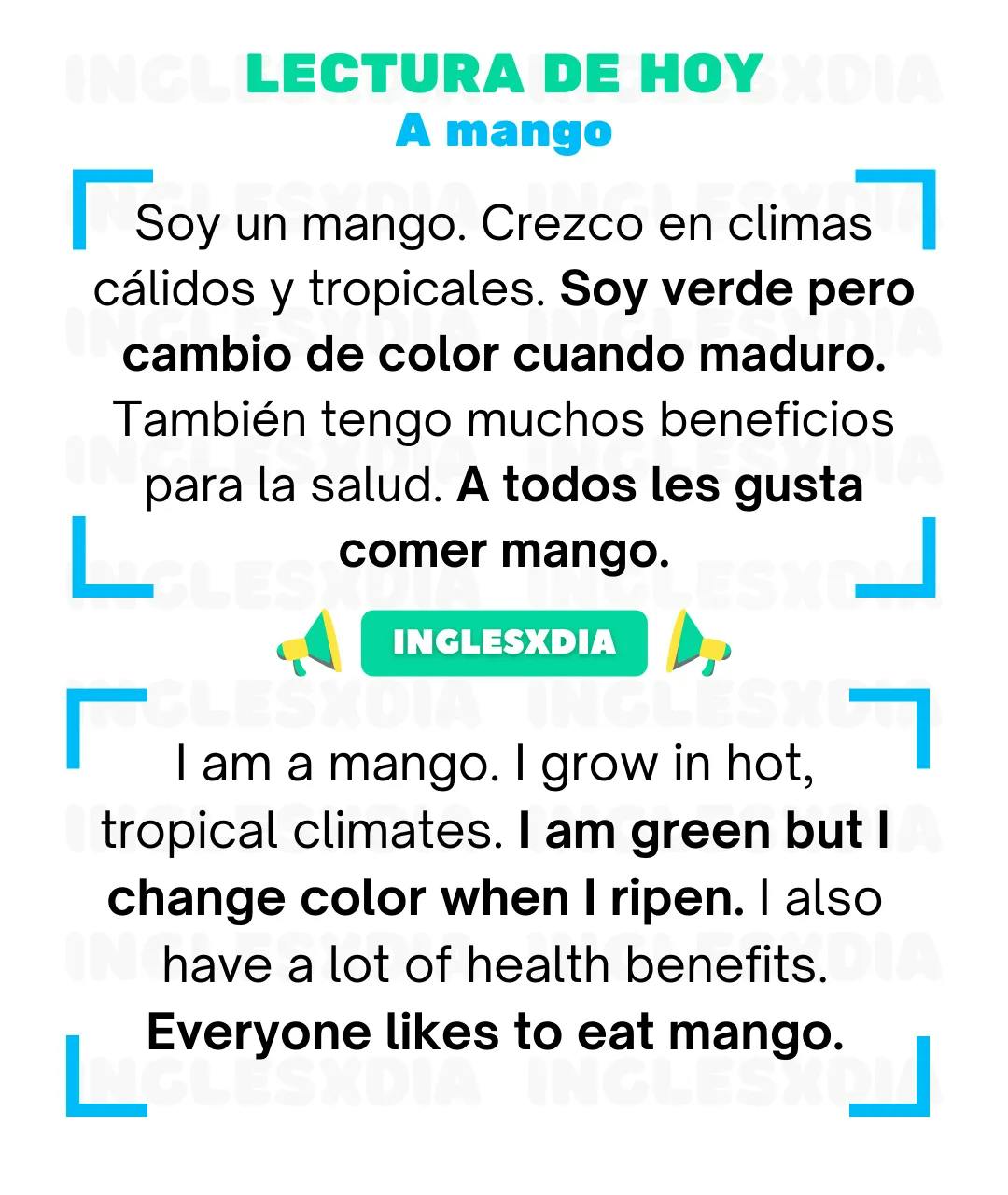 Curso de inglés en línea: Lectura básica · A mango