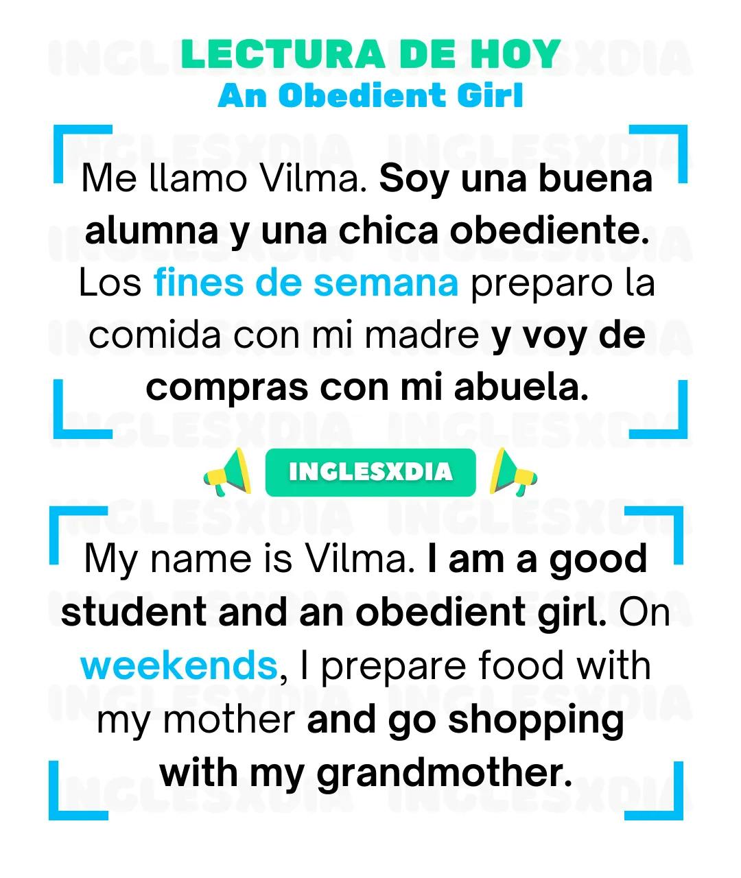 Curso de inglés en línea: Lectura básica · An Obedient Girl