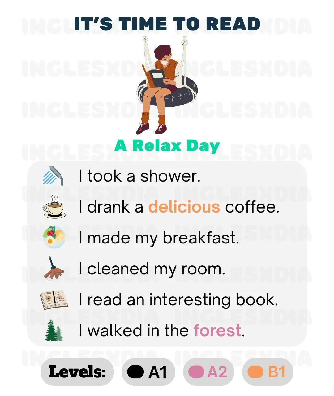 Curso de inglés en línea: Lectura básica · A Relax Day