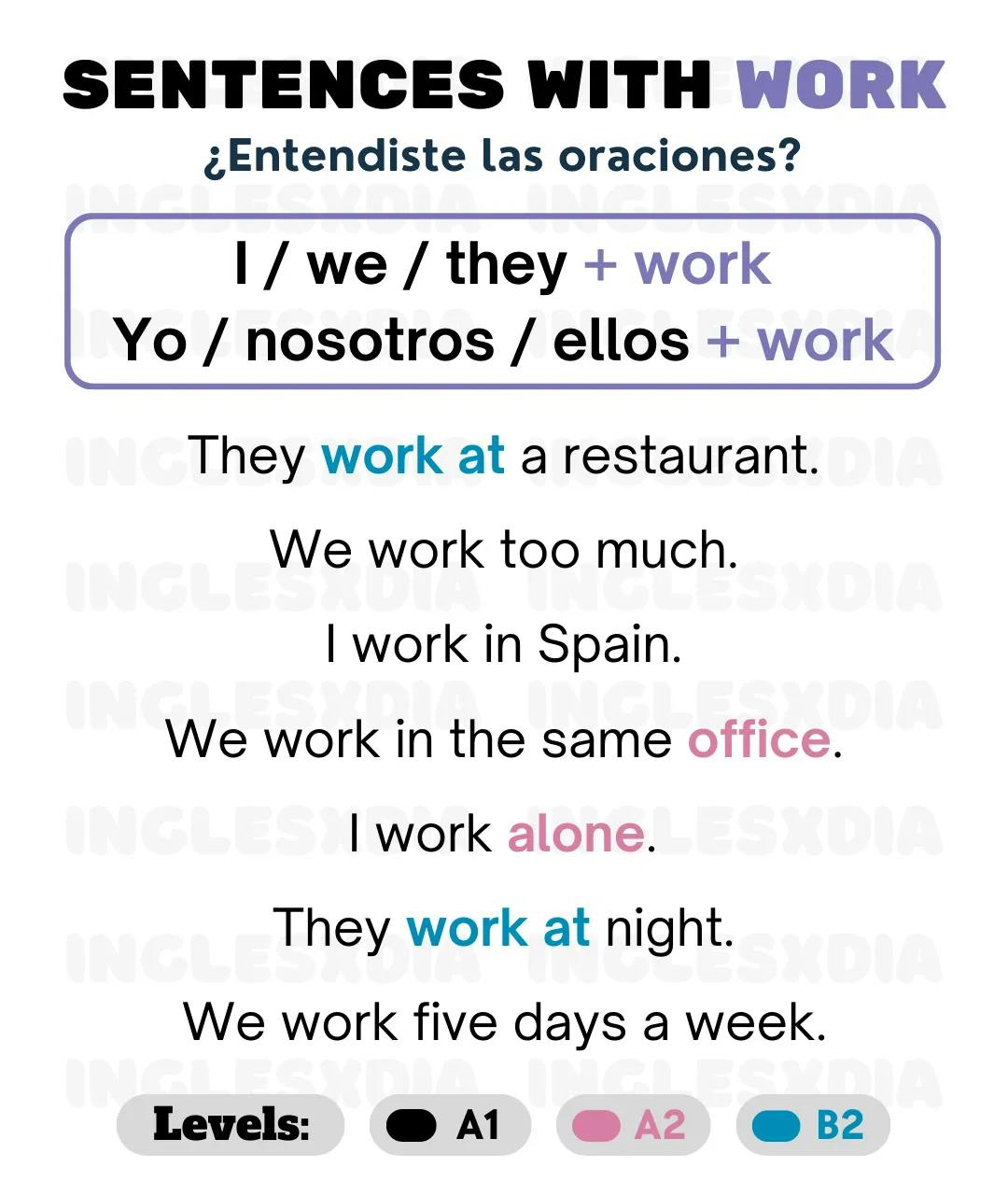 Sentences With Work