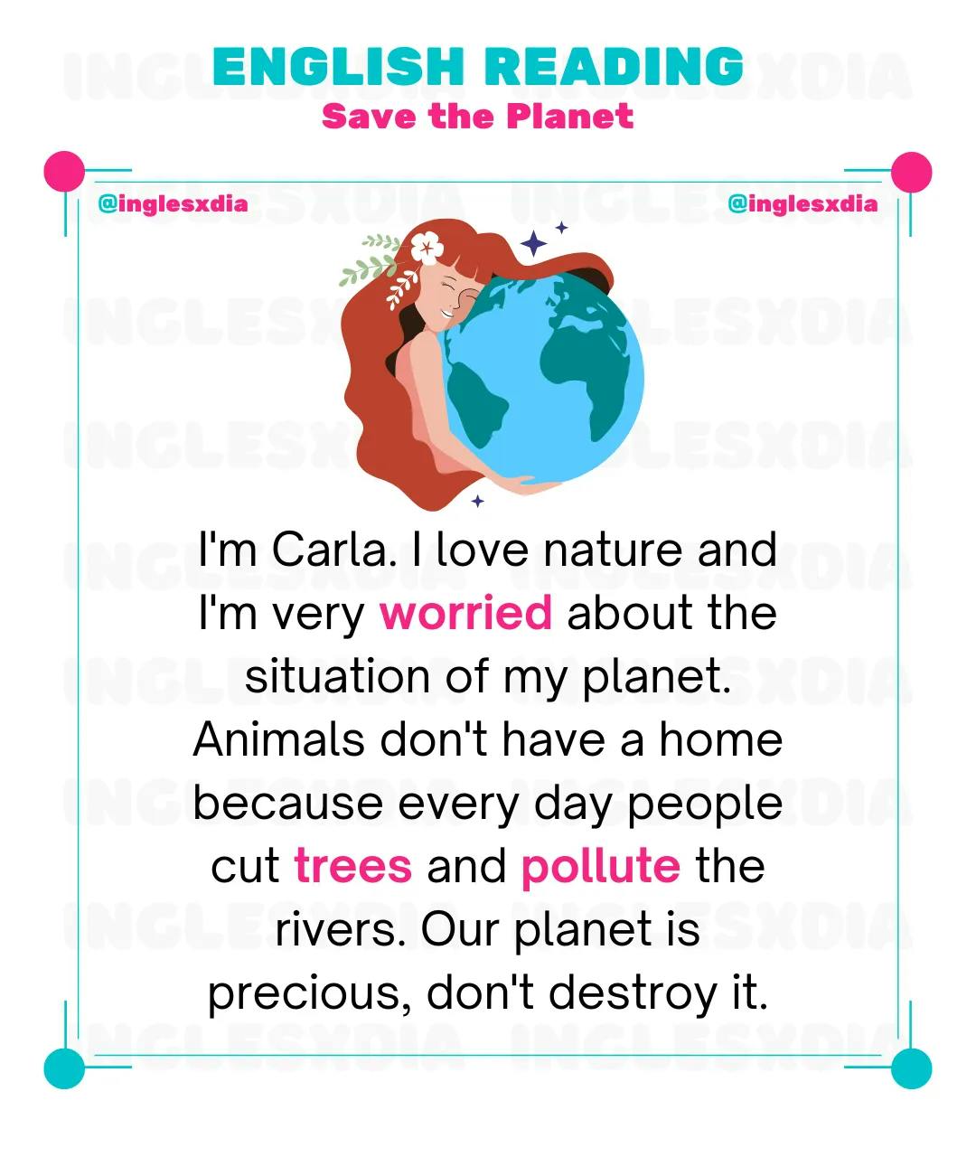 Curso de inglés en línea: Lectura corta · Save the Planet