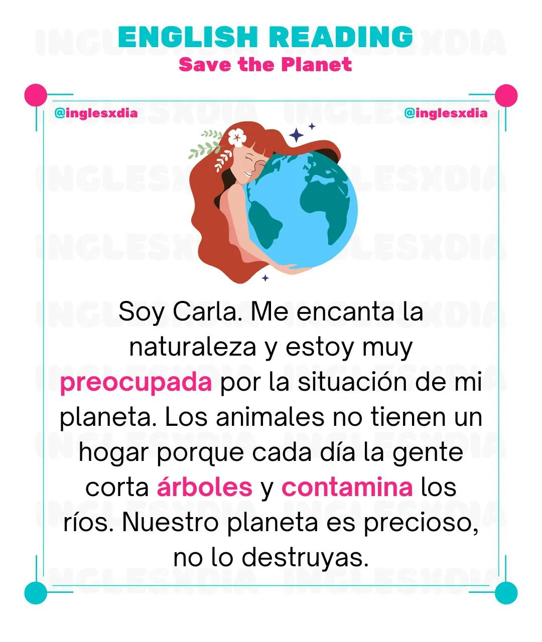 Curso de inglés en línea: Lectura corta · Save the Planet