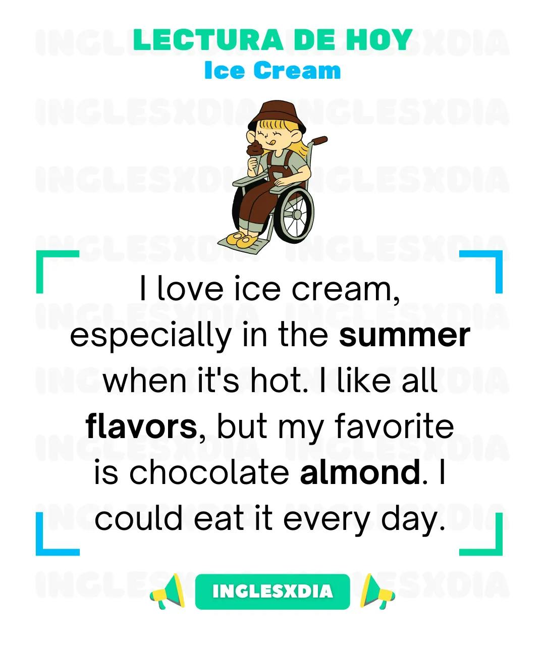 Curso de inglés en línea: Lectura básica · Ice Cream