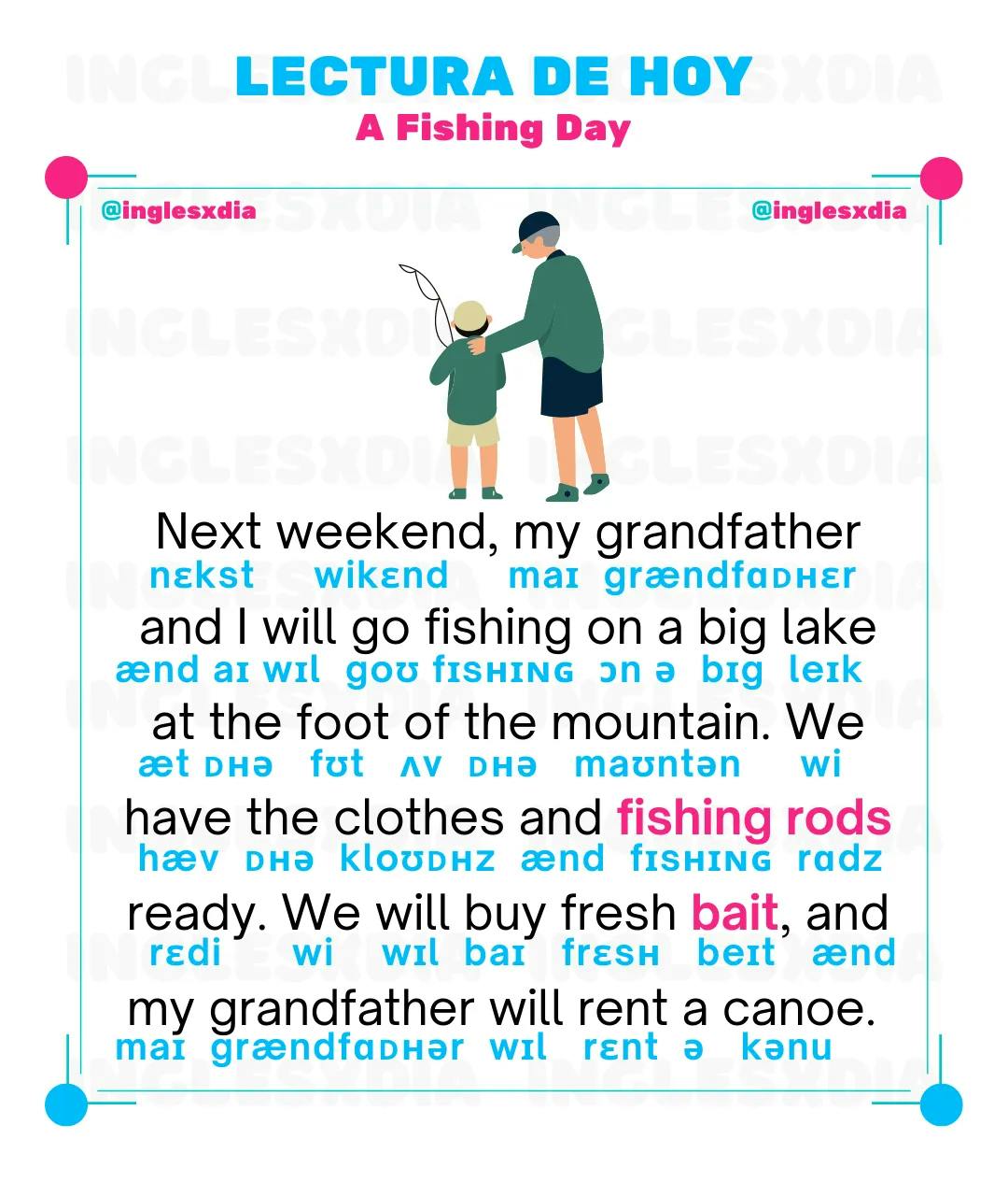 Curso de inglés en línea: Lectura corta · A Fishing Day