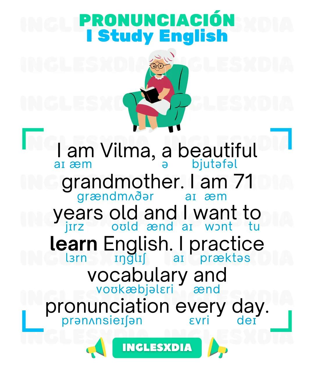 Curso de inglés en línea: Lectura básica · I Study English