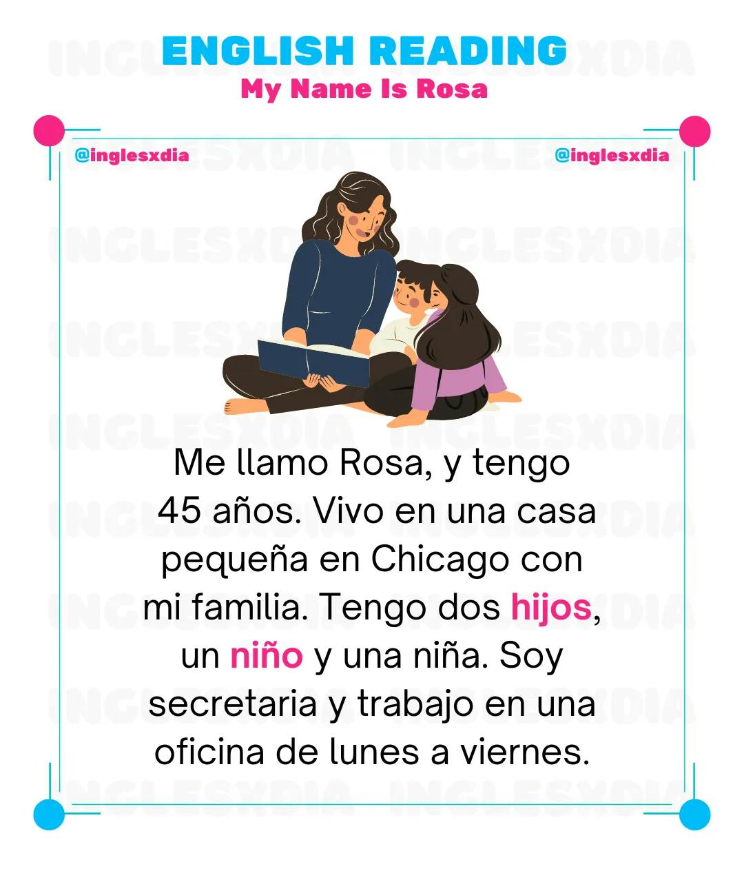 Curso de inglés en línea: Lectura corta · My Name Is Rosa