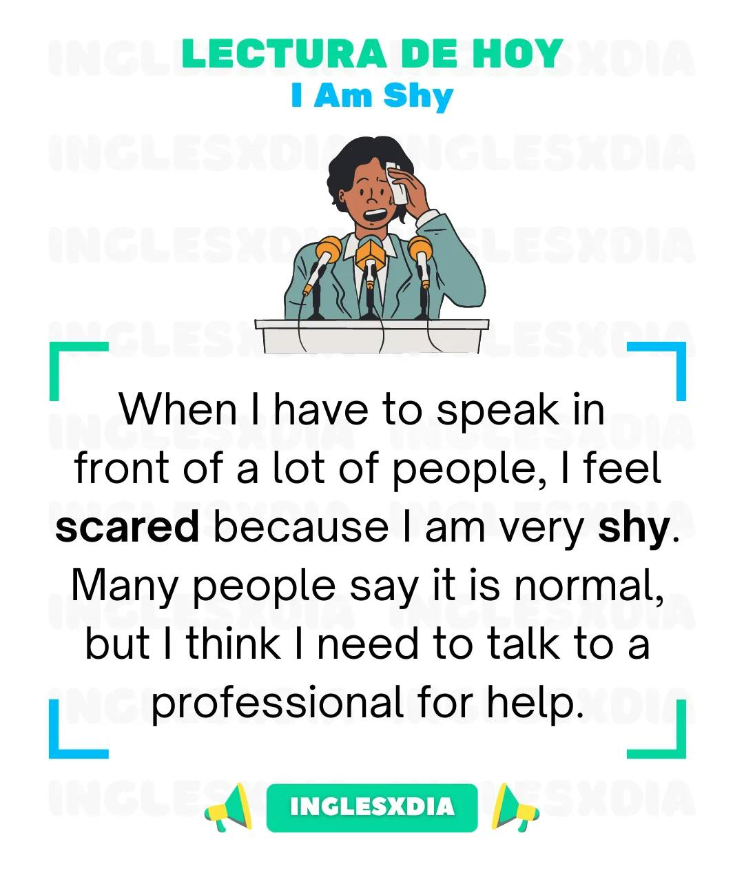 Curso de inglés en línea: Lectura básica · I Am Shy