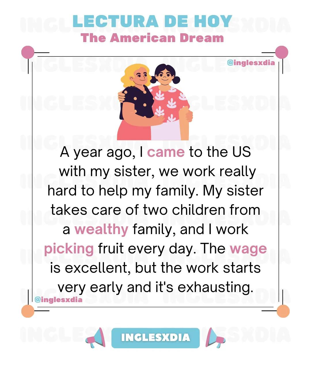 Curso de inglés en línea: Lectura corta · The American Dream