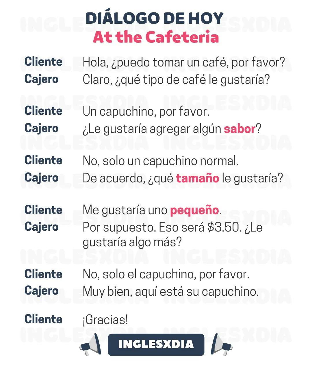 Curso de inglés en línea: conversación en una cafetería