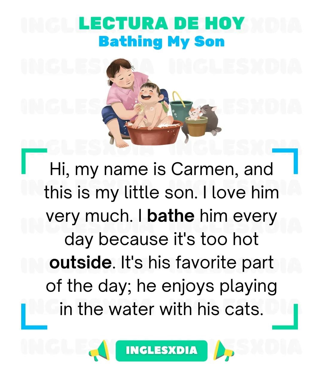 Bathing My Son