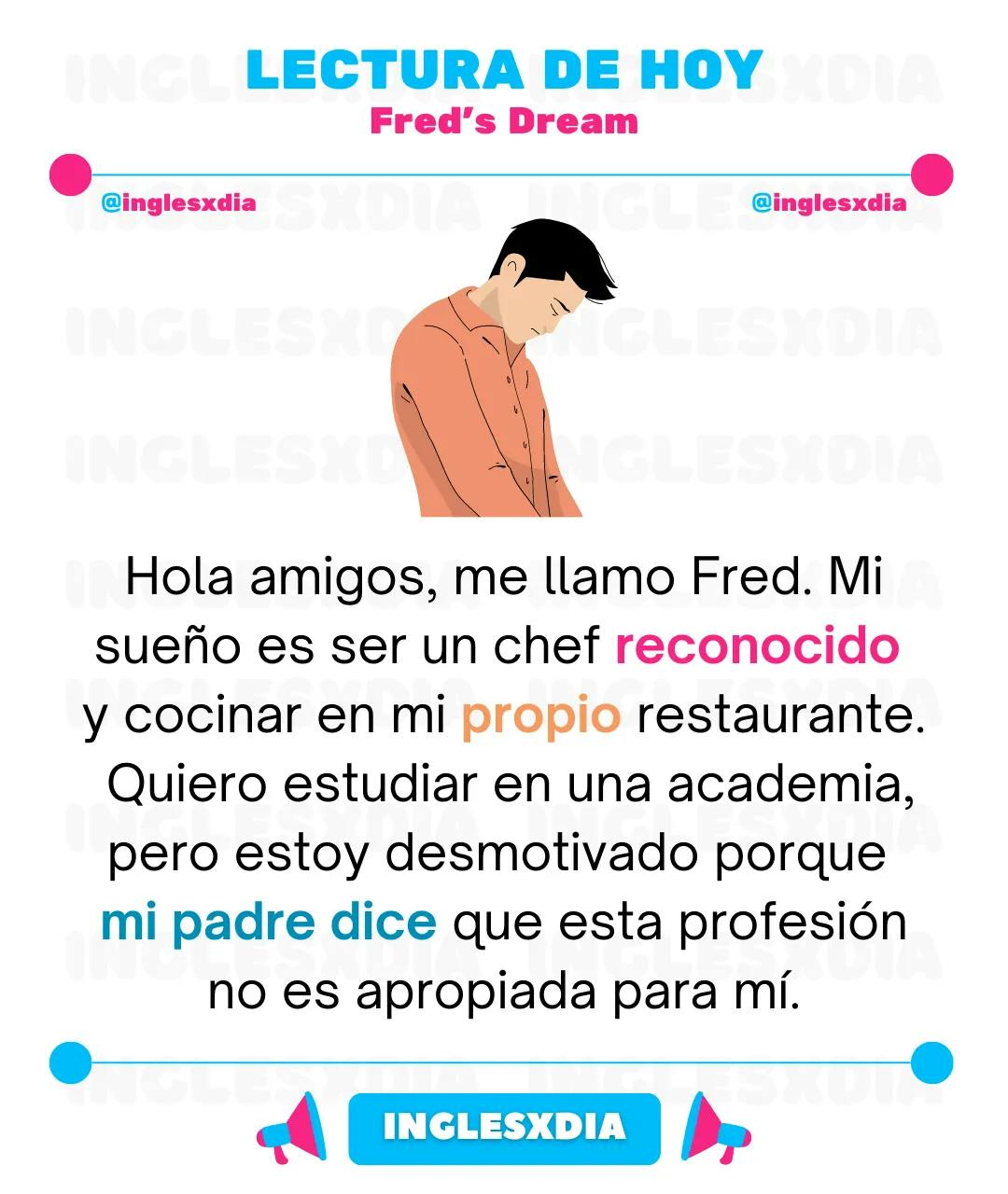 Curso de inglés en línea: Lectura corta · Fred's Dream