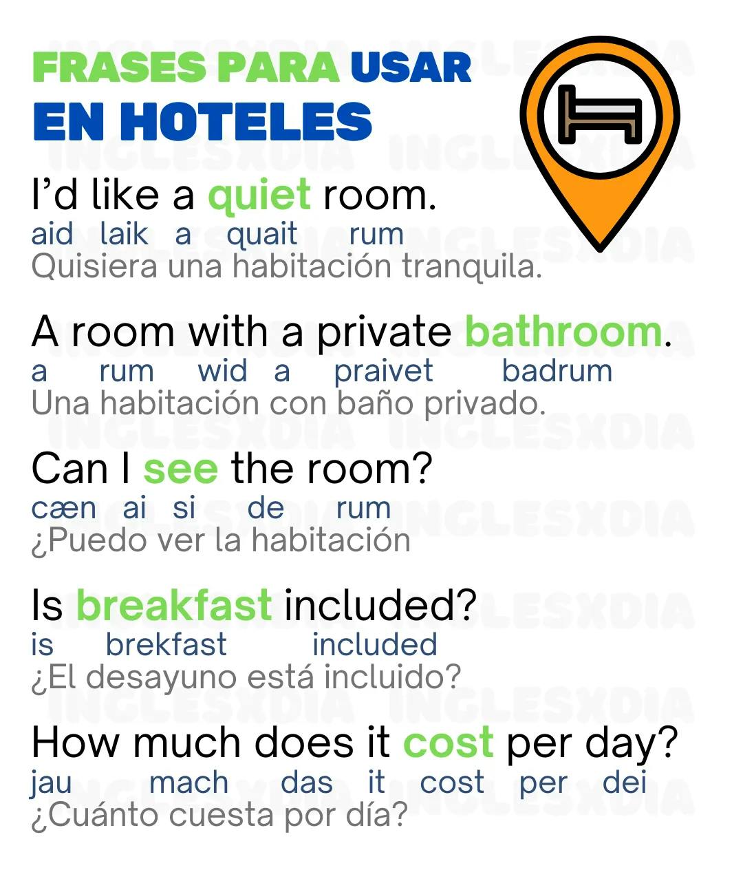 Curso de inglés en línea: frases en inglés para el hotel