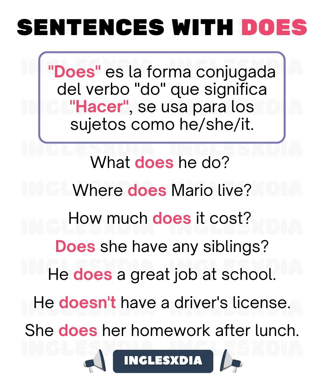 Sentences With Does