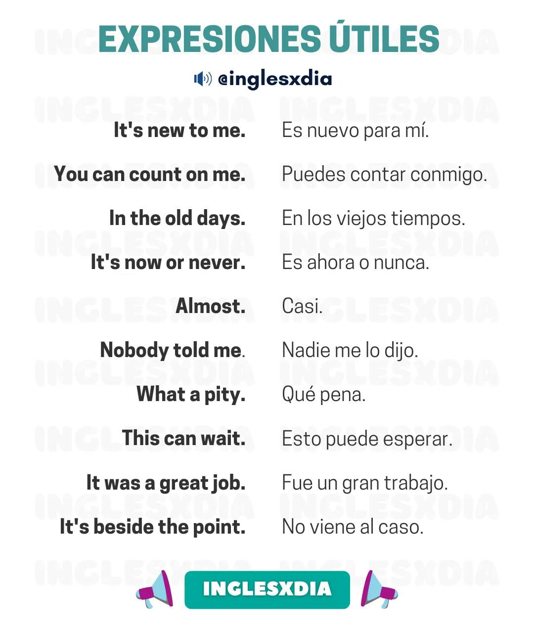 Curso de inglés en línea: frases en inglés y español · Almost, nobody told me...