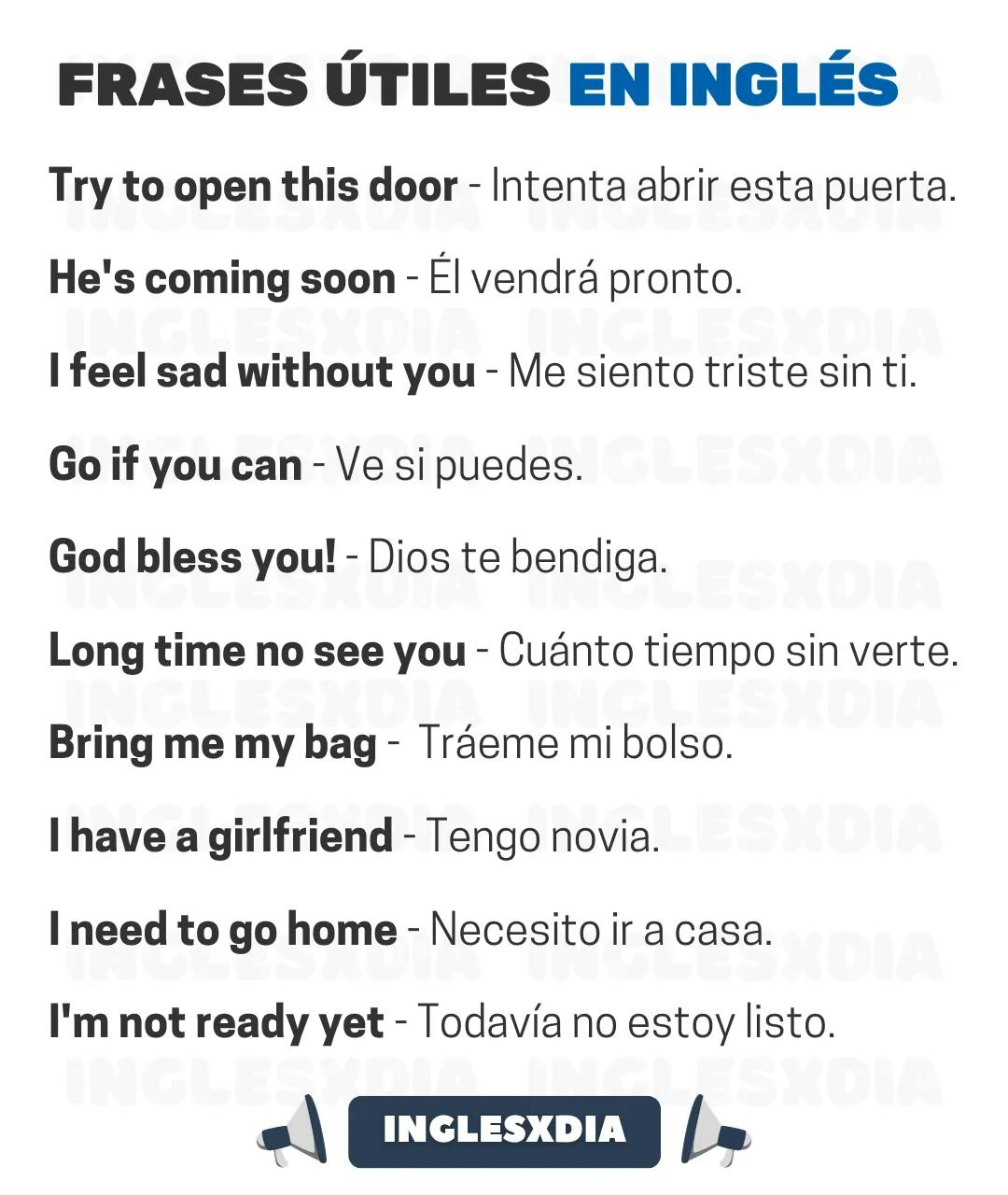 Curso de inglés en línea: frases en inglés y español · Good day to you ...