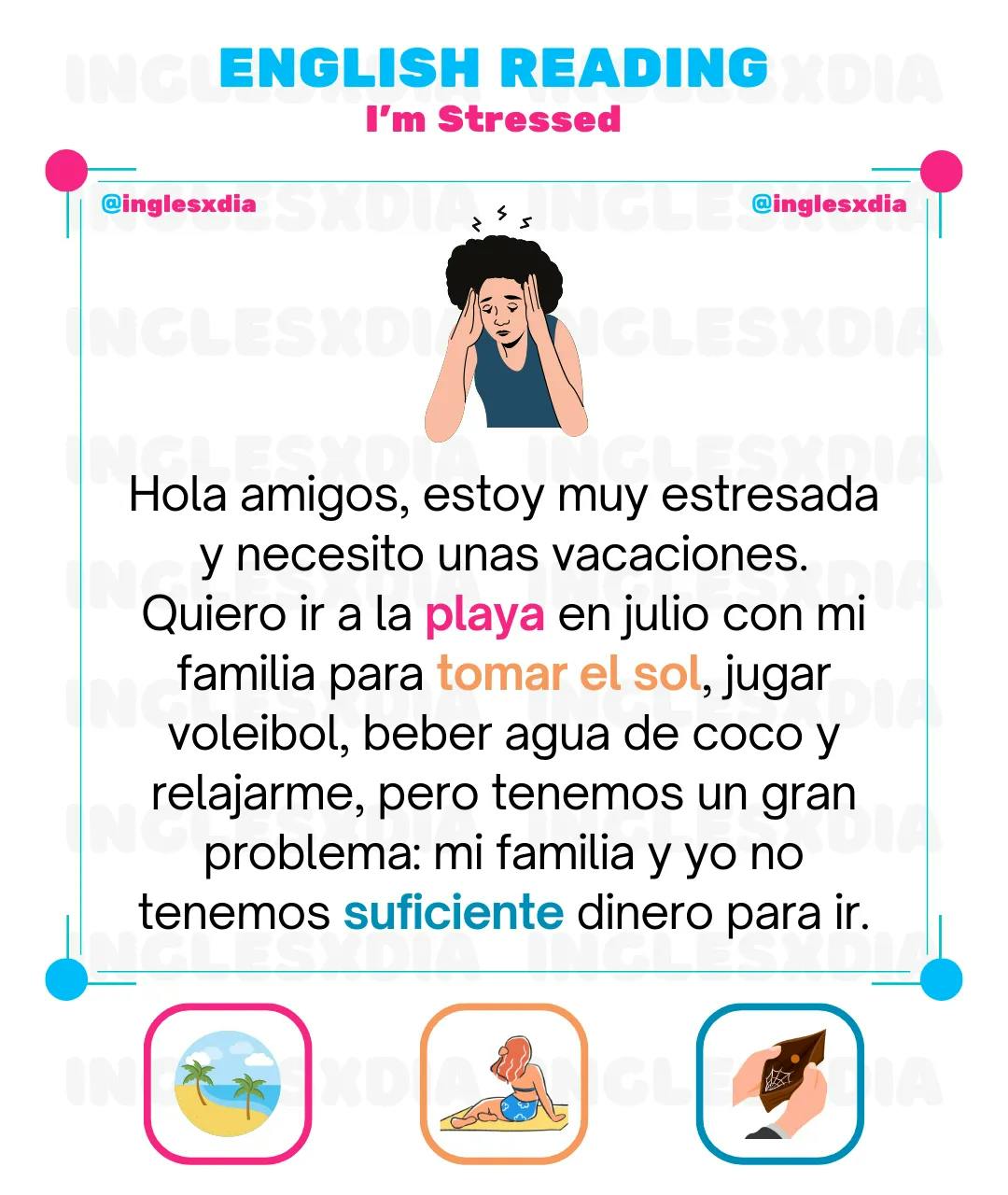 Curso de inglés en línea: Lectura corta · I’m Stressed